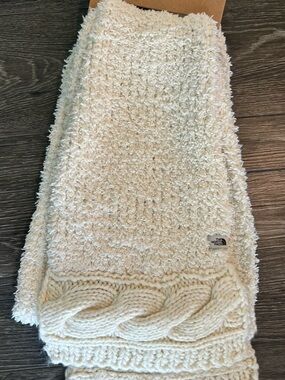 The North Face Cream Sherpa Cable Knit Throw